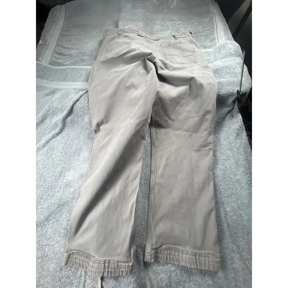 Duluth Trading Co Flex Fire‎ Hose Work Pants Tan Cargo Pockets Mens 40x32